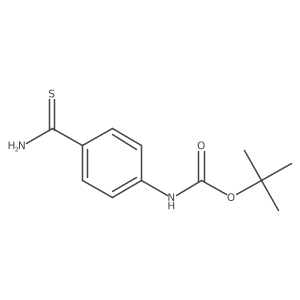 tert-butyl N-(4-carbamothioylphenyl)carbamate结构式