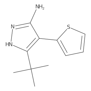 3-tert-butyl-4-(thiophen-2-yl)-1H-pyrazol-5-amine结构式