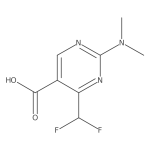 4-(Difluoromethyl)-2-(dimethylamino)pyrimidine-5-carboxylic acid结构式