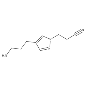 3-[4-(3-aminopropyl)-1H-pyrazol-1-yl]propanenitrile结构式