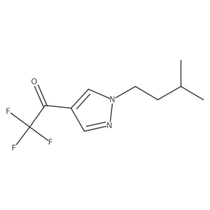 2,2,2-trifluoro-1-[1-(3-methylbutyl)-1H-pyrazol-4-yl]ethan-1-one结构式