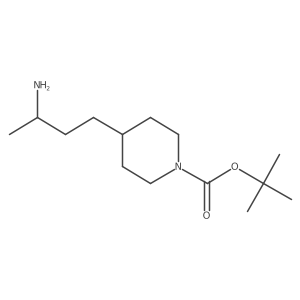 Tert-butyl 4-(3-aminobutyl)piperidine-1-carboxylate结构式