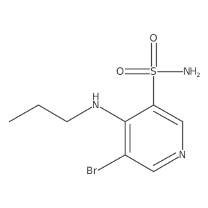 5-Bromo-4-(propylamino)pyridine-3-sulfonamide结构式