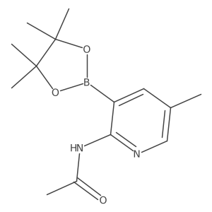 N-[5-methyl-3-(4,4,5,5-tetramethyl-1,3,2-dioxaborolan-2-yl)pyridin-2-yl]acetamide结构式