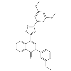 4-[3-(3,5-Dimethoxyphenyl)-1,2,4-oxadiazol-5-yl]-2-(3-methoxyphenyl)-1,2-dihydroisoquinolin-1-one Structure