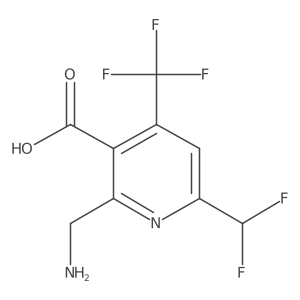 2-(Aminomethyl)-6-(difluoromethyl)-4-(trifluoromethyl)pyridine-3-carboxylic acid Structure