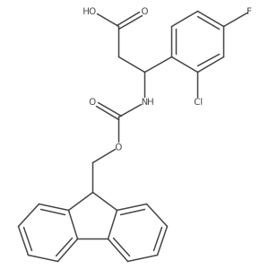 (3R)-3-(2-chloro-4-fluorophenyl)-3-({[(9H-fluoren-9-yl)methoxy]carbonyl}amino)propanoic acid Structure