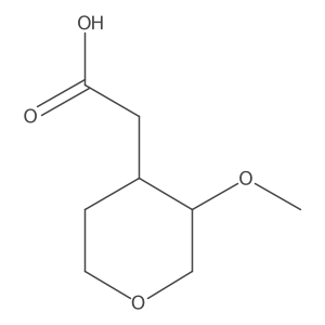 2-(3-Methoxyoxan-4-yl)acetic acid Structure