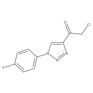 2-chloro-1-[1-(4-fluorophenyl)-1H-1,2,3-triazol-4-yl]ethan-1-one结构式