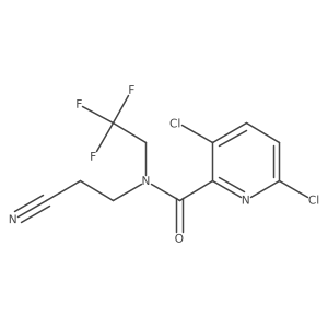 3,6-dichloro-N-(2-cyanoethyl)-N-(2,2,2-trifluoroethyl)pyridine-2-carboxamide结构式