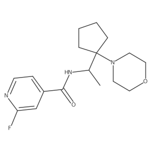 2-fluoro-N-{1-[1-(morpholin-4-yl)cyclopentyl]ethyl}pyridine-4-carboxamide Structure