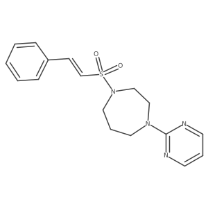 1-[(E)-2-Phenylethenyl]sulfonyl-4-pyrimidin-2-yl-1,4-diazepane Structure