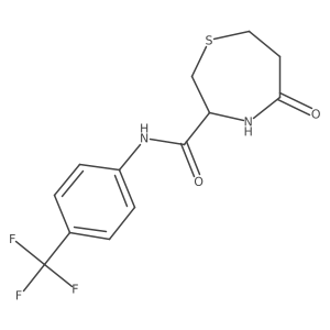 5-oxo-N-(4-(trifluoromethyl)phenyl)-1,4-thiazepane-3-carboxamide Structure