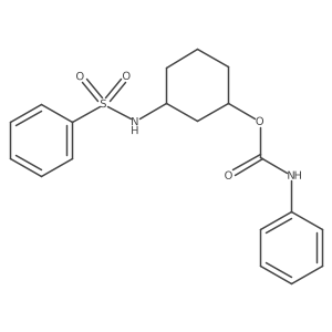 3-(Phenylsulfonamido)cyclohexyl phenylcarbamate结构式