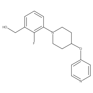 {2-Fluoro-3-[4-(pyridin-4-yloxy)piperidin-1-yl]phenyl}methanol结构式