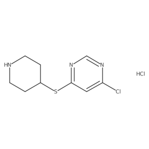 4-Chloro-6-(piperidin-4-ylthio)pyrimidine hydrochloride结构式