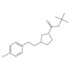 tert-Butyl 3-((6-chloropyridin-3-yl)methoxy)pyrrolidine-1-carboxylate结构式