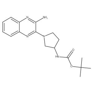 (R)-tert-butyl (1-(3-aminoquinoxalin-2-yl)pyrrolidin-3-yl)carbamate结构式