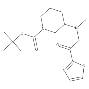 (S)-tert-butyl 3-(methyl(2-oxo-2-(thiazol-2-yl)ethyl)amino)piperidine-1-carboxylate Structure