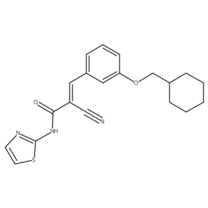 (E)-2-Cyano-3-[3-(cyclohexylmethoxy)phenyl]-N-(1,3-thiazol-2-yl)prop-2-enamide Structure
