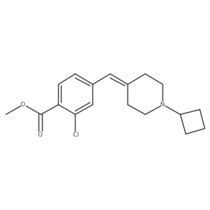 Methyl 2-chloro-4-[(1-cyclobutylpiperidin-4-ylidene)methyl]benzoate结构式