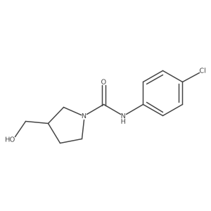 1-Pyrrolidinecarboxamide, N-(4-chlorophenyl)-3-(hydroxymethyl)- Structure