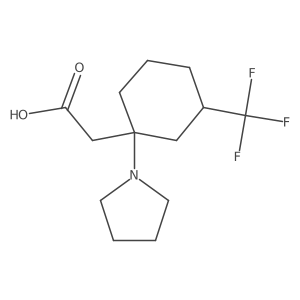 Cyclohexaneacetic acid, 1-(1-pyrrolidinyl)-3-(trifluoromethyl)- Structure