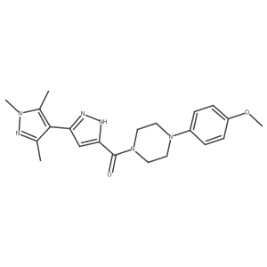 [4-(4-methoxyphenyl)piperazin-1-yl](1',3',5'-trimethyl-1'H,2H-3,4'-bipyrazol-5-yl)methanone结构式