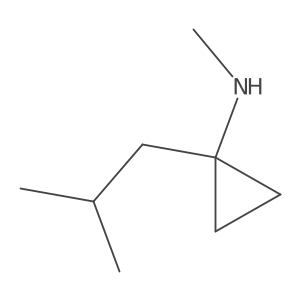 N-methyl-1-(2-methylpropyl)cyclopropan-1-amine结构式