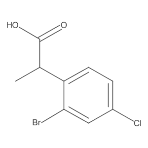 2-(2-Bromo-4-chlorophenyl)propanoic acid Structure