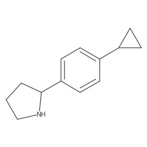 2-(4-Cyclopropylphenyl)pyrrolidine结构式