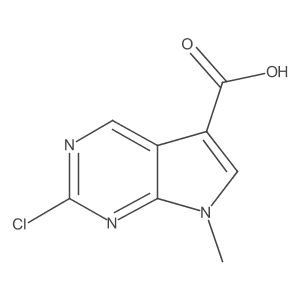 2-Chloro-7-methyl-7h-pyrrolo[2,3-d]pyrimidine-5-carboxylic acid结构式