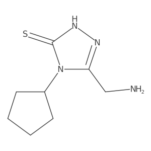 5-(Aminomethyl)-4-cyclopentyl-4H-1,2,4-triazole-3-thiol结构式