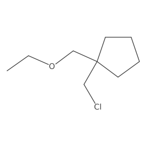 1-(Chloromethyl)-1-(ethoxymethyl)cyclopentane结构式