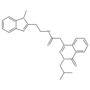 N-[2-(1-methyl-1H-benzimidazol-2-yl)ethyl]-2-[3-(2-methylpropyl)-4-oxo-3,4-dihydrophthalazin-1-yl]acetamide Structure