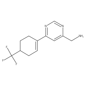 (6-(4-(Trifluoromethyl)cyclohex-1-enyl)pyrimidin-4-yl)methanamine Structure