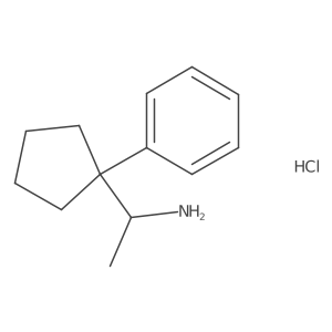 1-(1-Phenylcyclopentyl)ethan-1-amine hydrochloride结构式