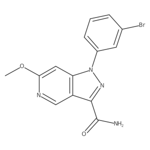 1-(3-bromophenyl)-6-methoxy-1H-pyrazolo[4,3-c]pyridine-3-carboxamide Structure