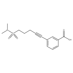 3-[5-(Dimethylsulfamoyl)pent-1-ynyl]benzoic acid结构式