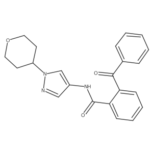 2-benzoyl-N-(1-(tetrahydro-2H-pyran-4-yl)-1H-pyrazol-4-yl)benzamide结构式
