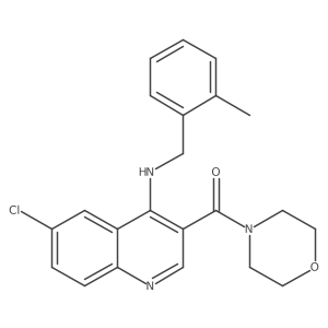 {6-Chloro-4-[(2-methylbenzyl)amino]quinolin-3-yl}(morpholin-4-yl)methanone Structure