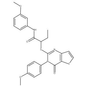 N-(3-methoxyphenyl)-2-((3-(4-methoxyphenyl)-4-oxo-3,4-dihydrothieno[3,2-d]pyrimidin-2-yl)thio)butanamide Structure