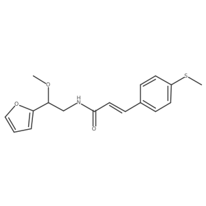 (E)-N-(2-(furan-2-yl)-2-methoxyethyl)-3-(4-(methylthio)phenyl)acrylamide结构式