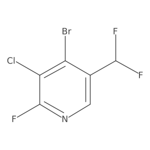 4-Bromo-3-chloro-5-(difluoromethyl)-2-fluoropyridine结构式
