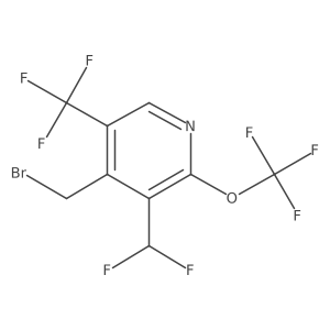 4-(Bromomethyl)-3-(difluoromethyl)-2-(trifluoromethoxy)-5-(trifluoromethyl)pyridine Structure