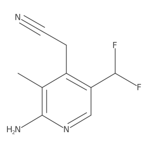 2-(2-Amino-5-(difluoromethyl)-3-methylpyridin-4-yl)acetonitrile Structure