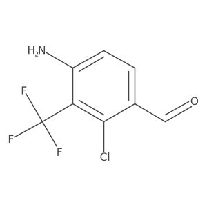Benzaldehyde, 4-amino-2-chloro-3-(trifluoromethyl)- Structure