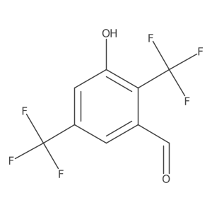 Benzaldehyde, 3-hydroxy-2,5-bis(trifluoromethyl)- Structure