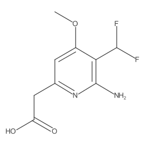 2-(6-Amino-5-(difluoromethyl)-4-methoxypyridin-2-yl)acetic acid结构式