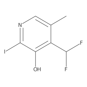 4-(Difluoromethyl)-2-iodo-5-methylpyridin-3-ol结构式